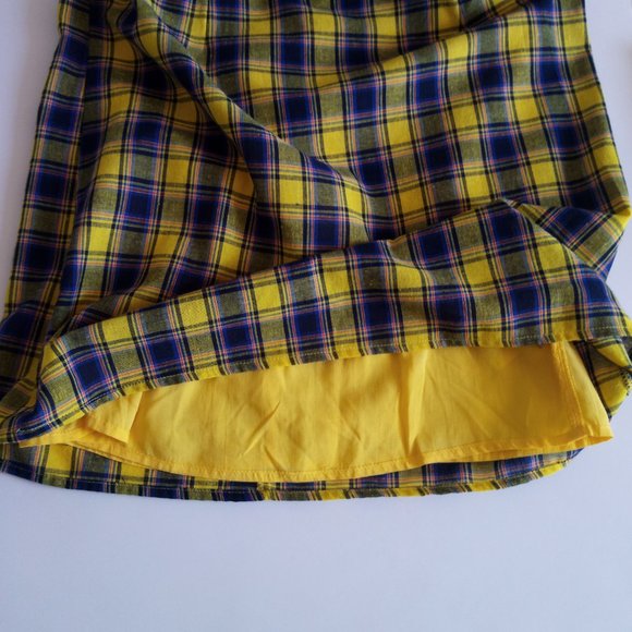 Urban Outfitters Yellow Plaid Dress Size M - Picture 5 of 10